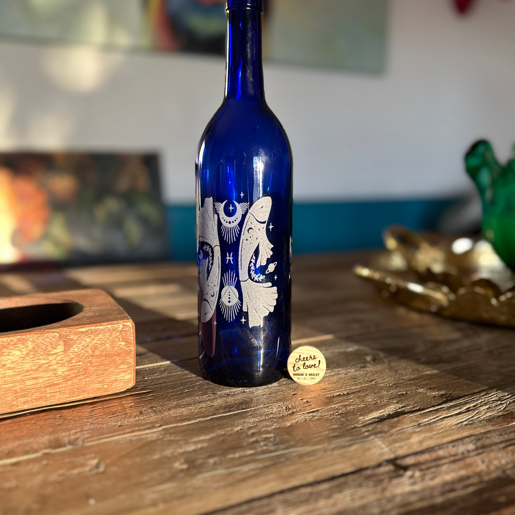 The Celestial Reserve: Pisces | Engraved Glass Bottle