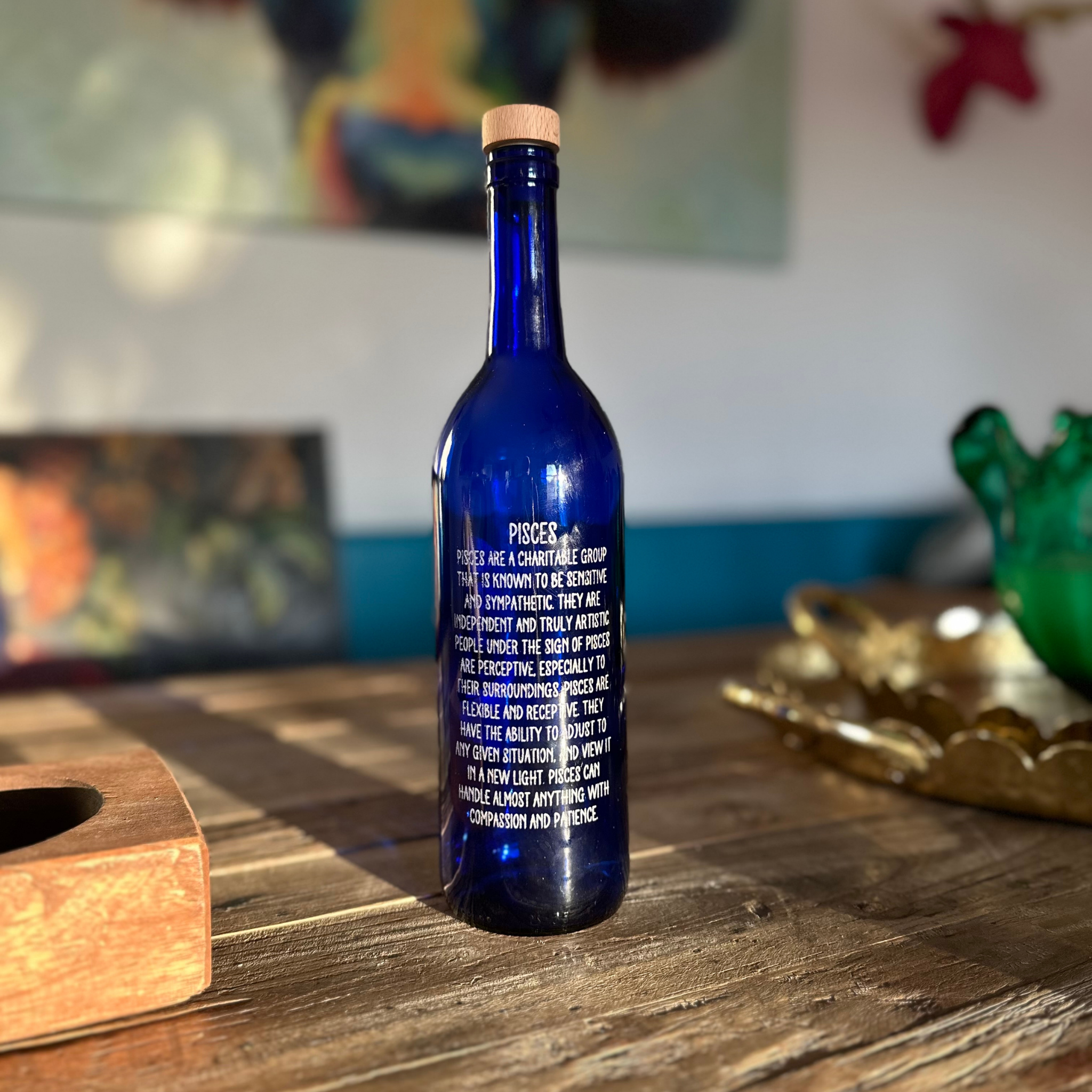 The Celestial Reserve: Pisces | Engraved Glass Bottle