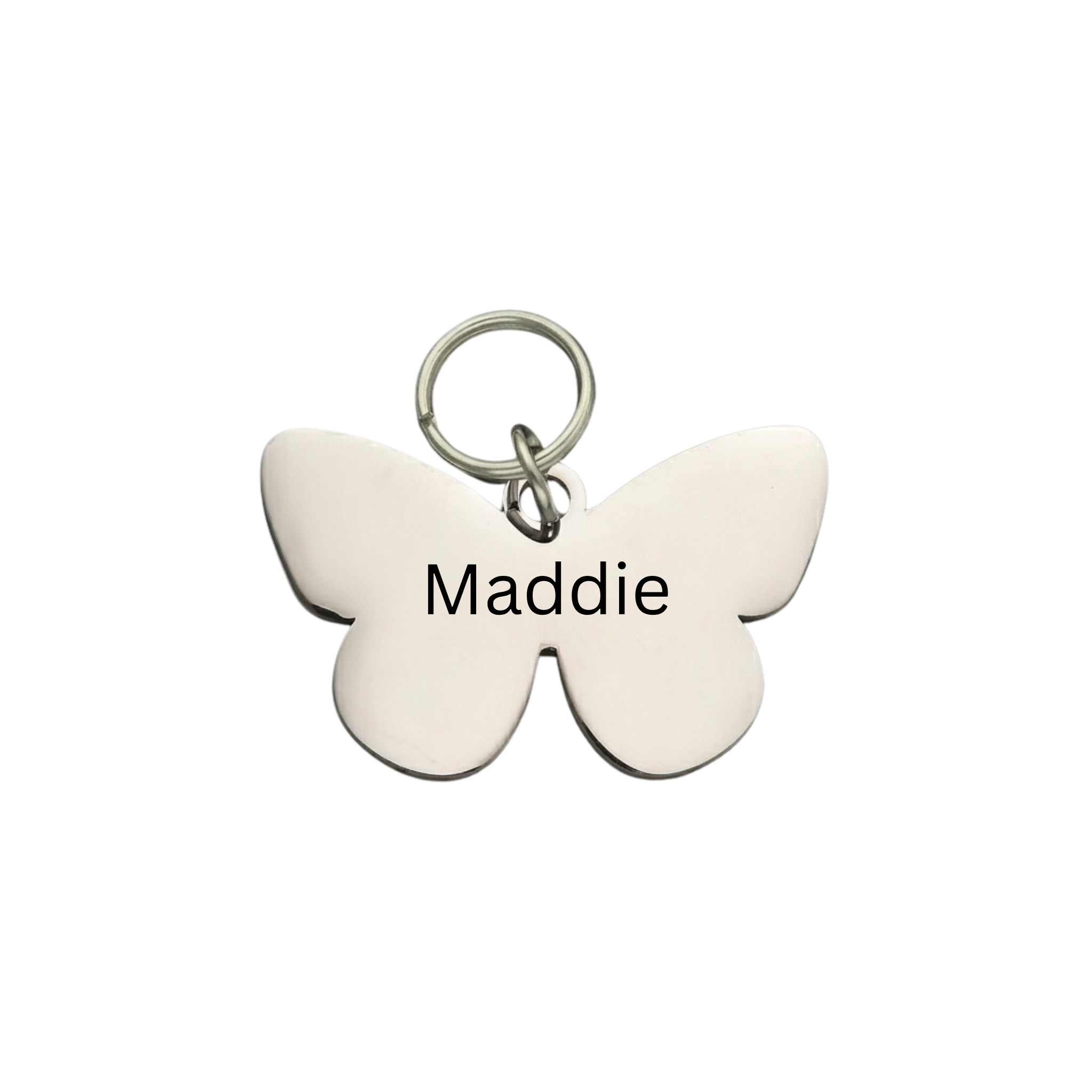 The Butterfly | Custom Minimalist Shimmer Pet ID Tag