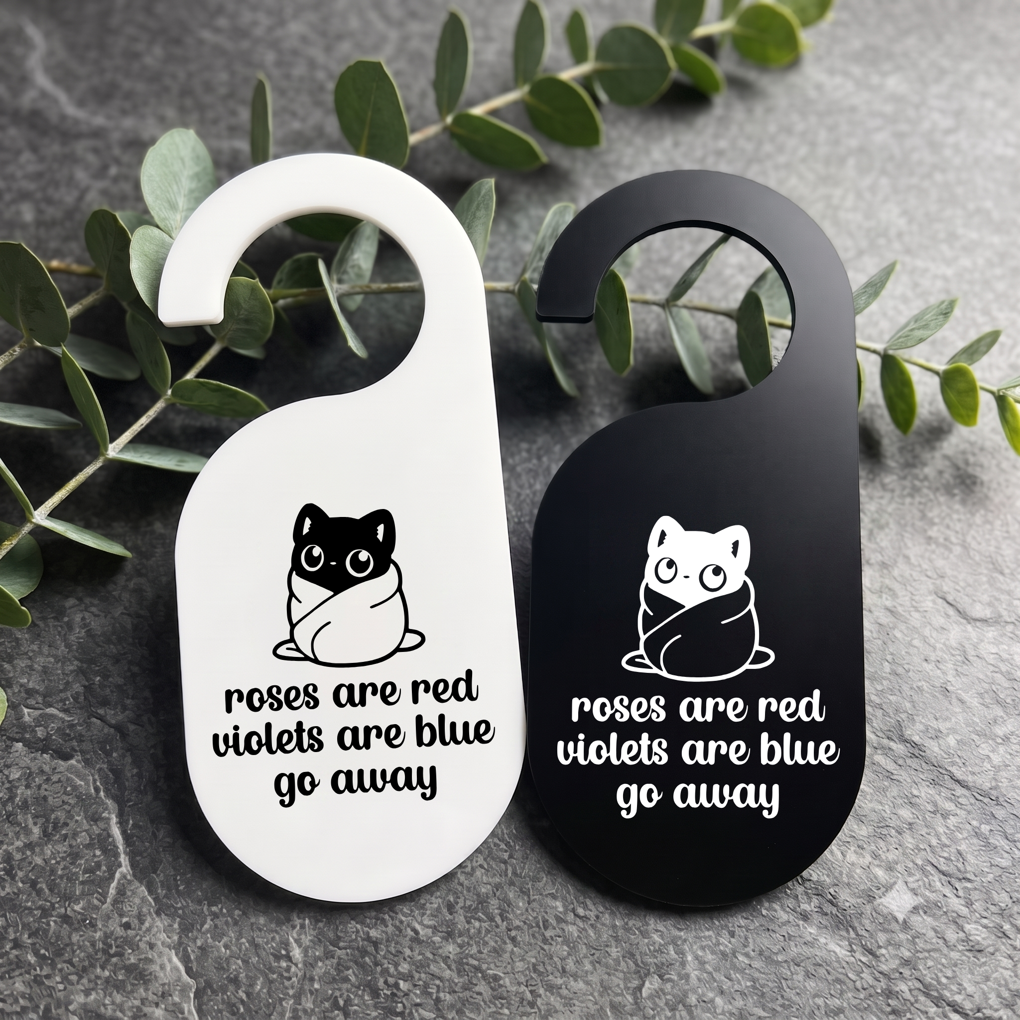 "Poetry Purrito" Acrylic Door Hanger