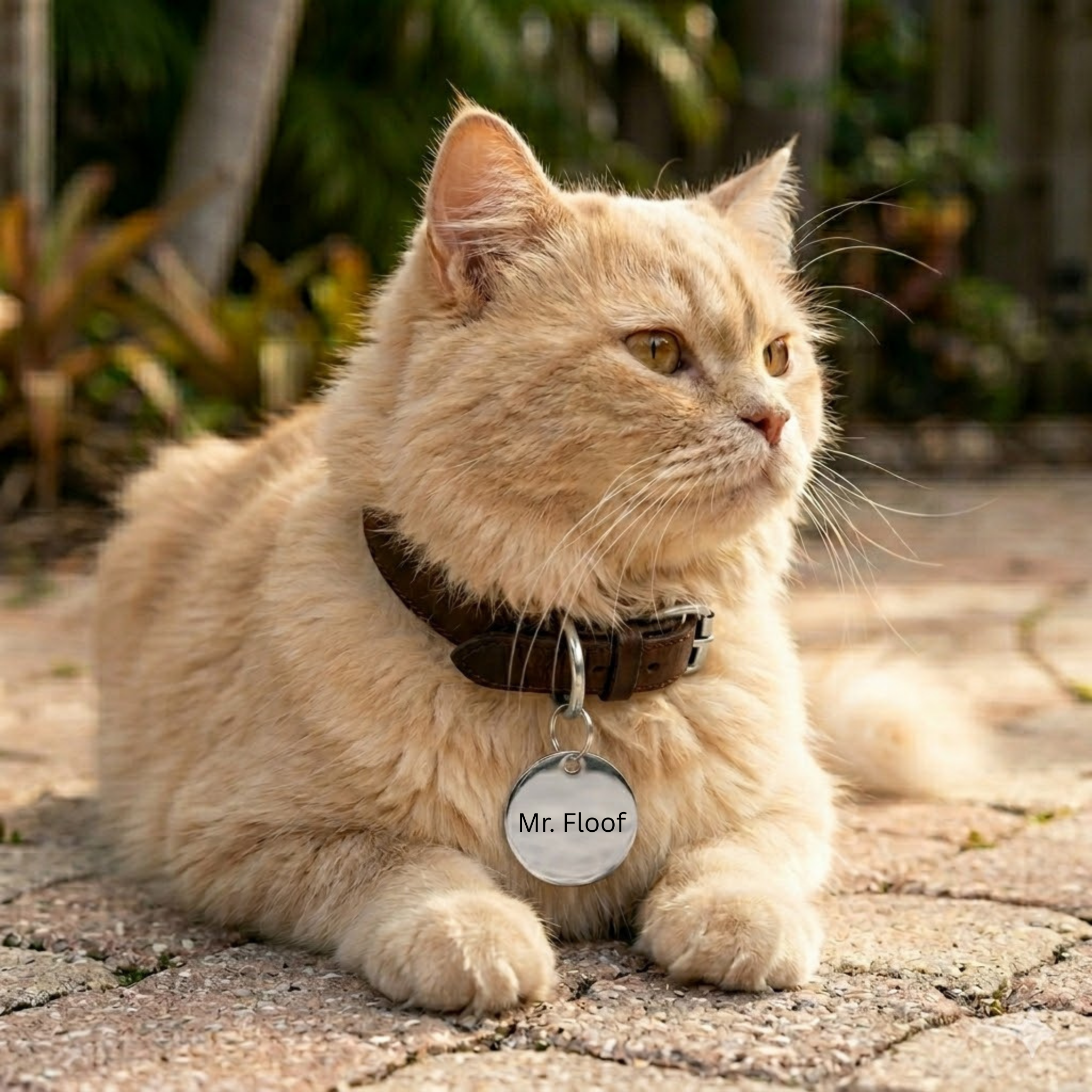 The Halo | Custom Round Polished Stainless Steel Pet ID Tag