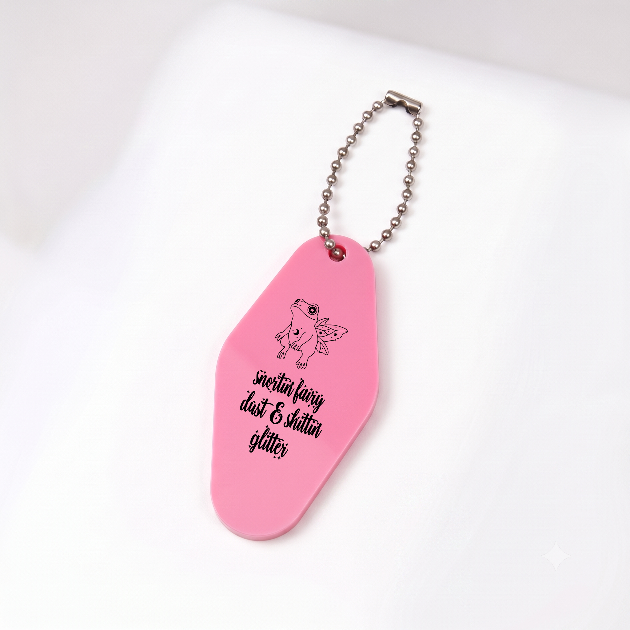 The "Fairy Dust Froggy" Vintage Motel Key Tag