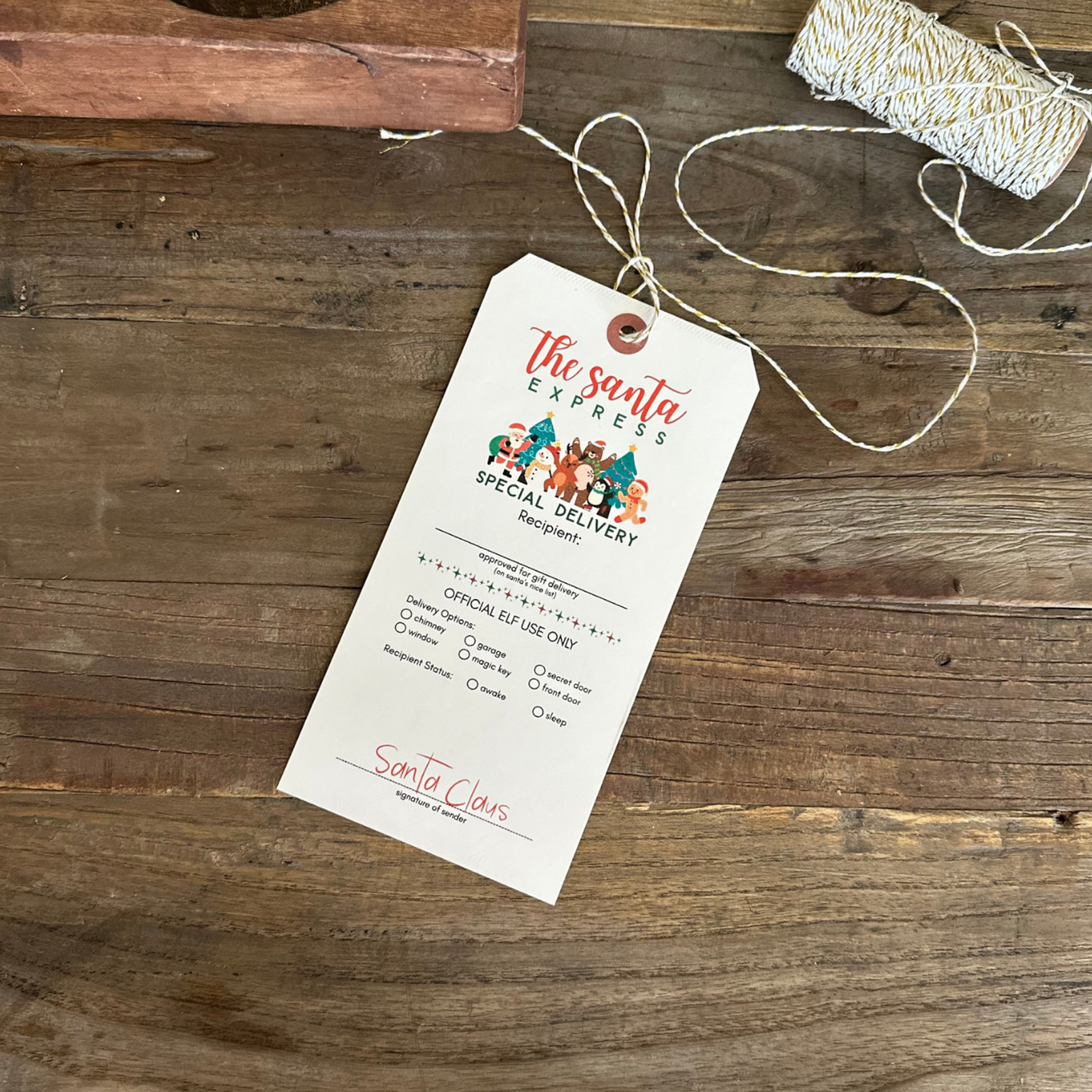 Santa Express Festive Crew Gift Tags