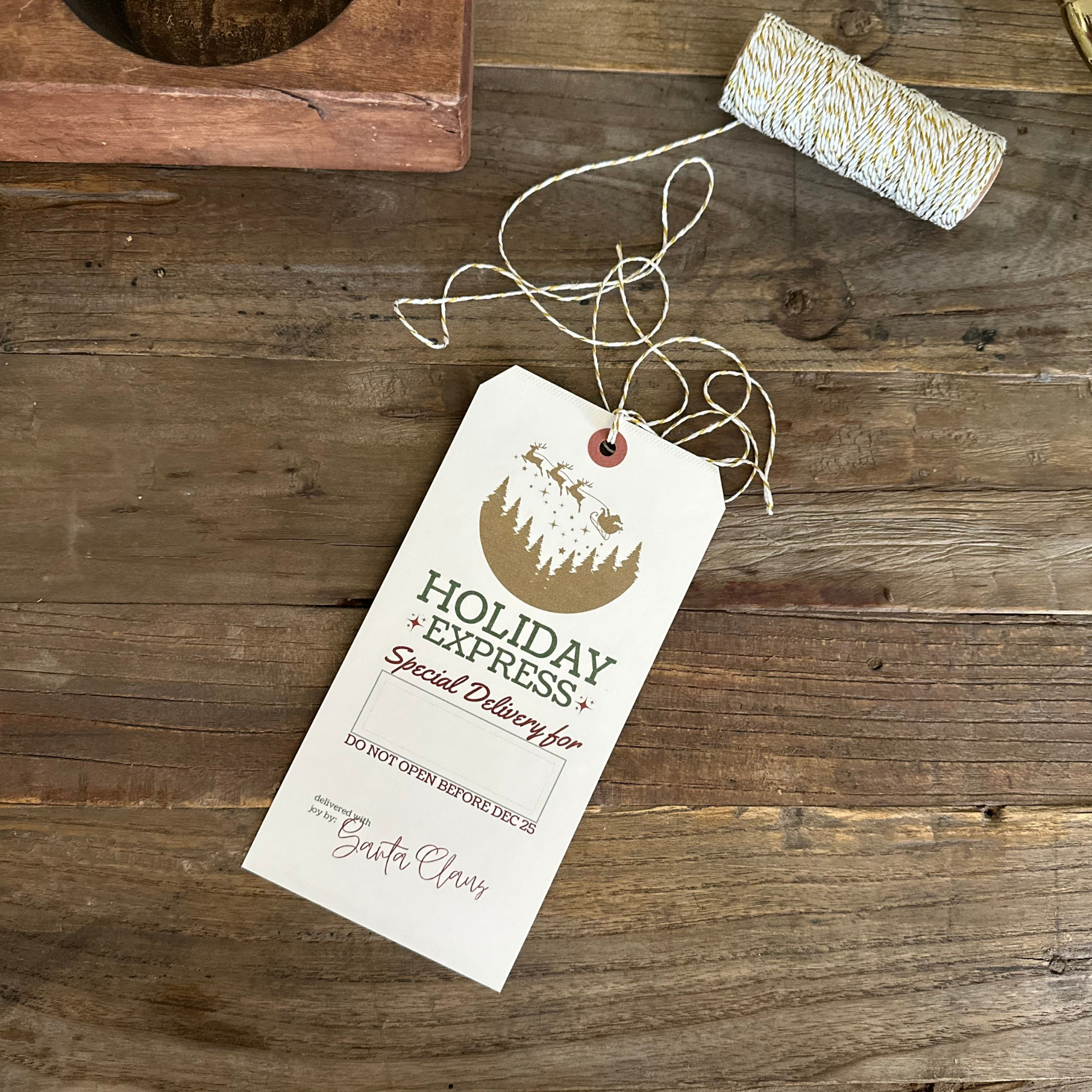 Holiday Express Woodland Sleigh Gift Tags