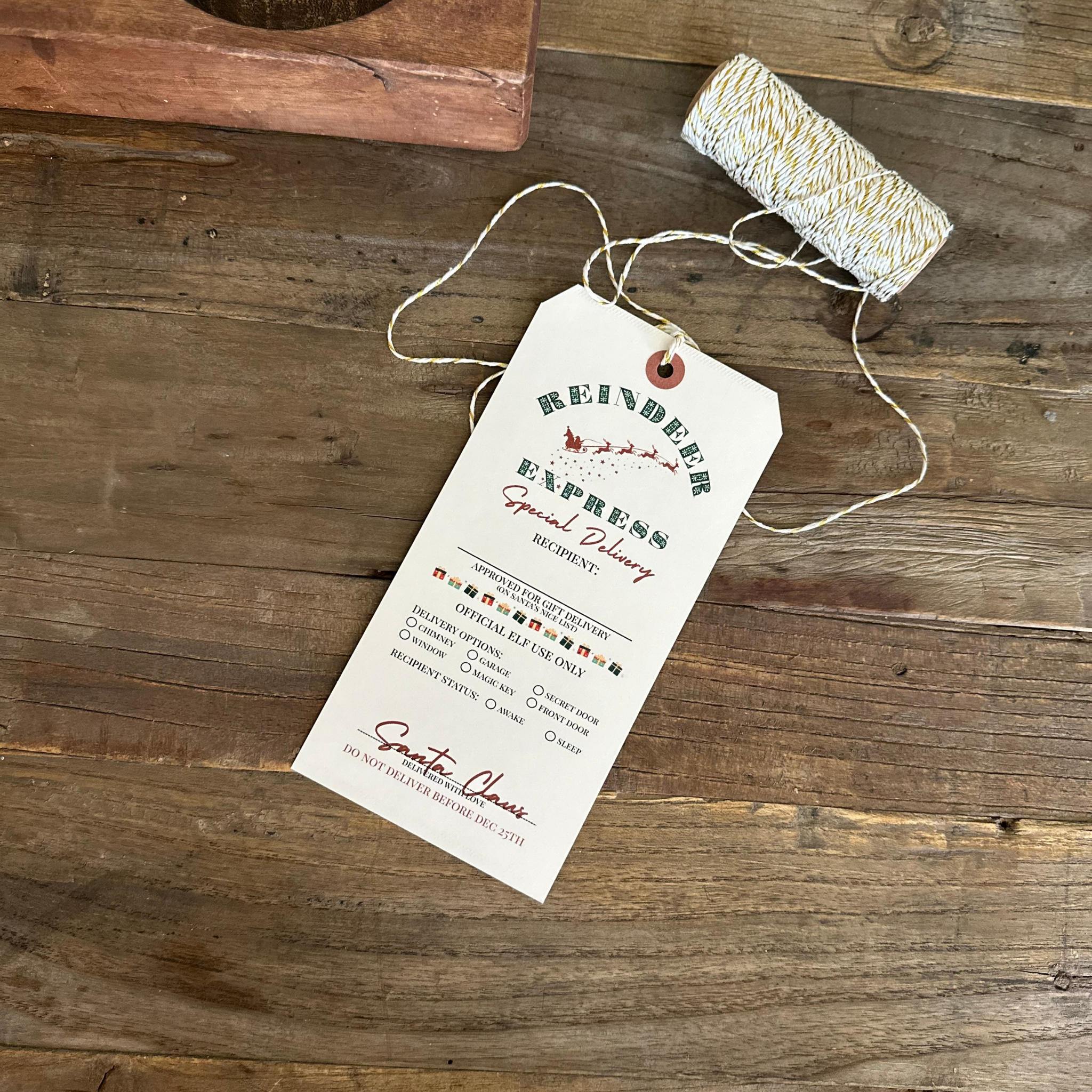 Reindeer Express Interactive Holiday Gift Tags
