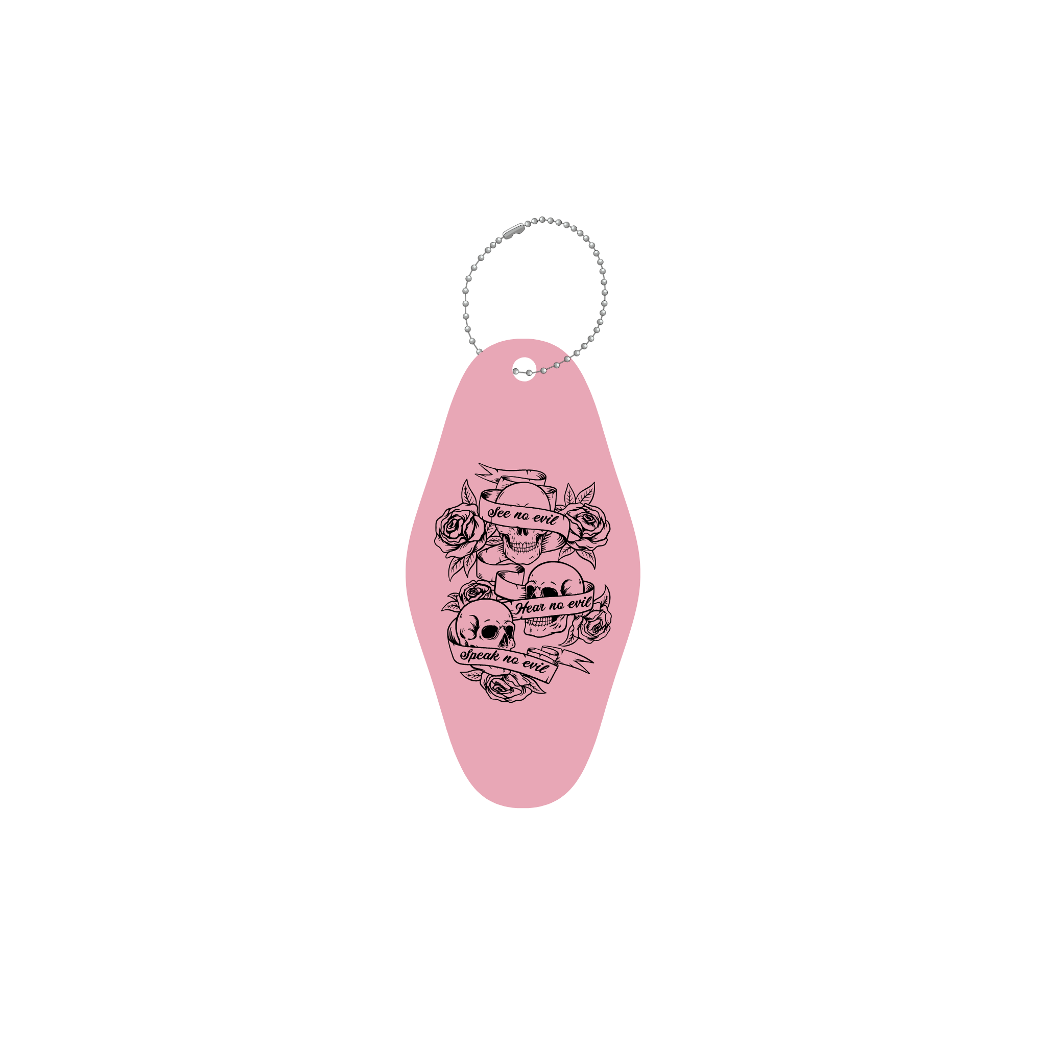 The "No Evils" Vintage Motel Key Tag