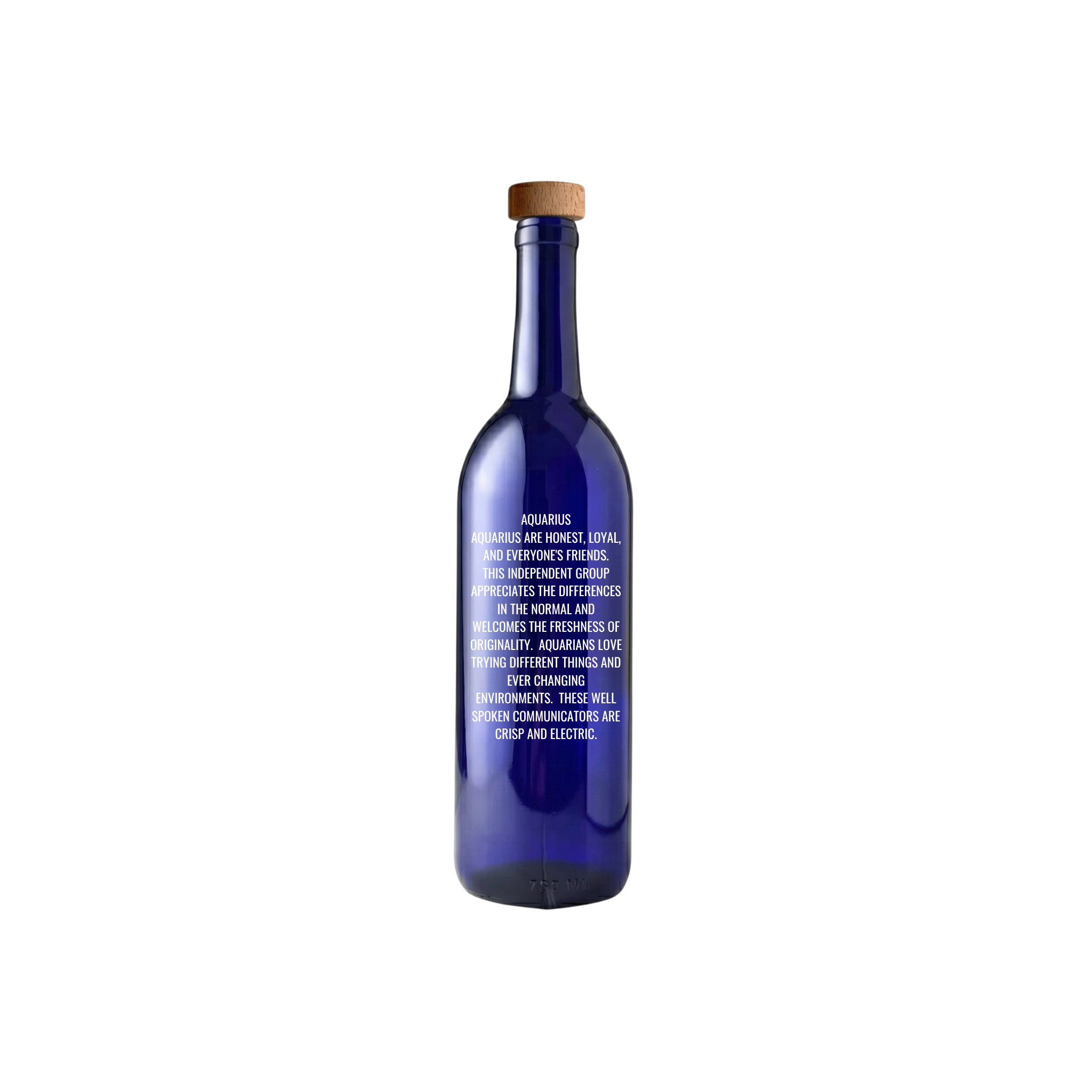 The Celestial Reserve: Aquarius | Engraved Glass Bottle