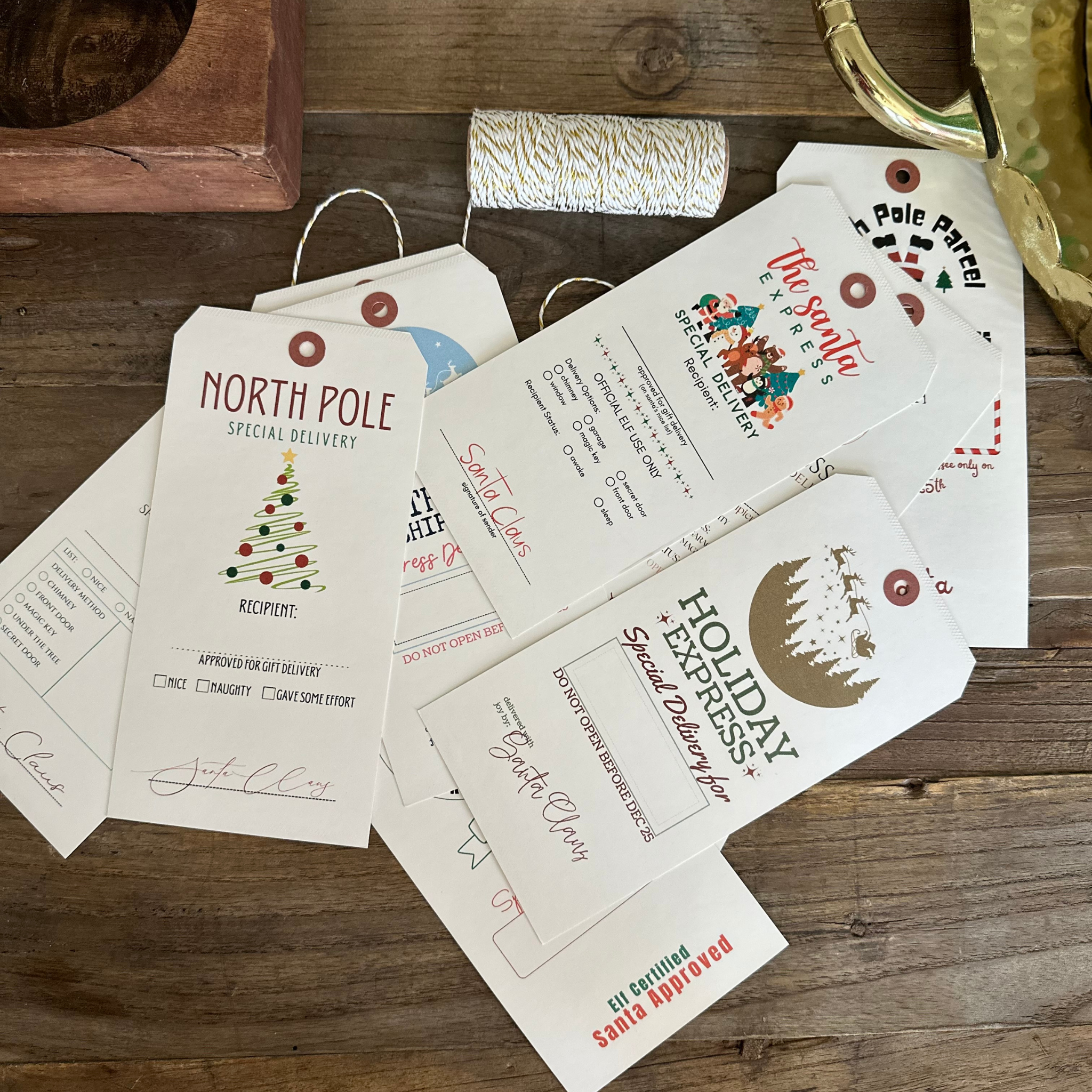 Christmas Express Monster Truck Gift Tags