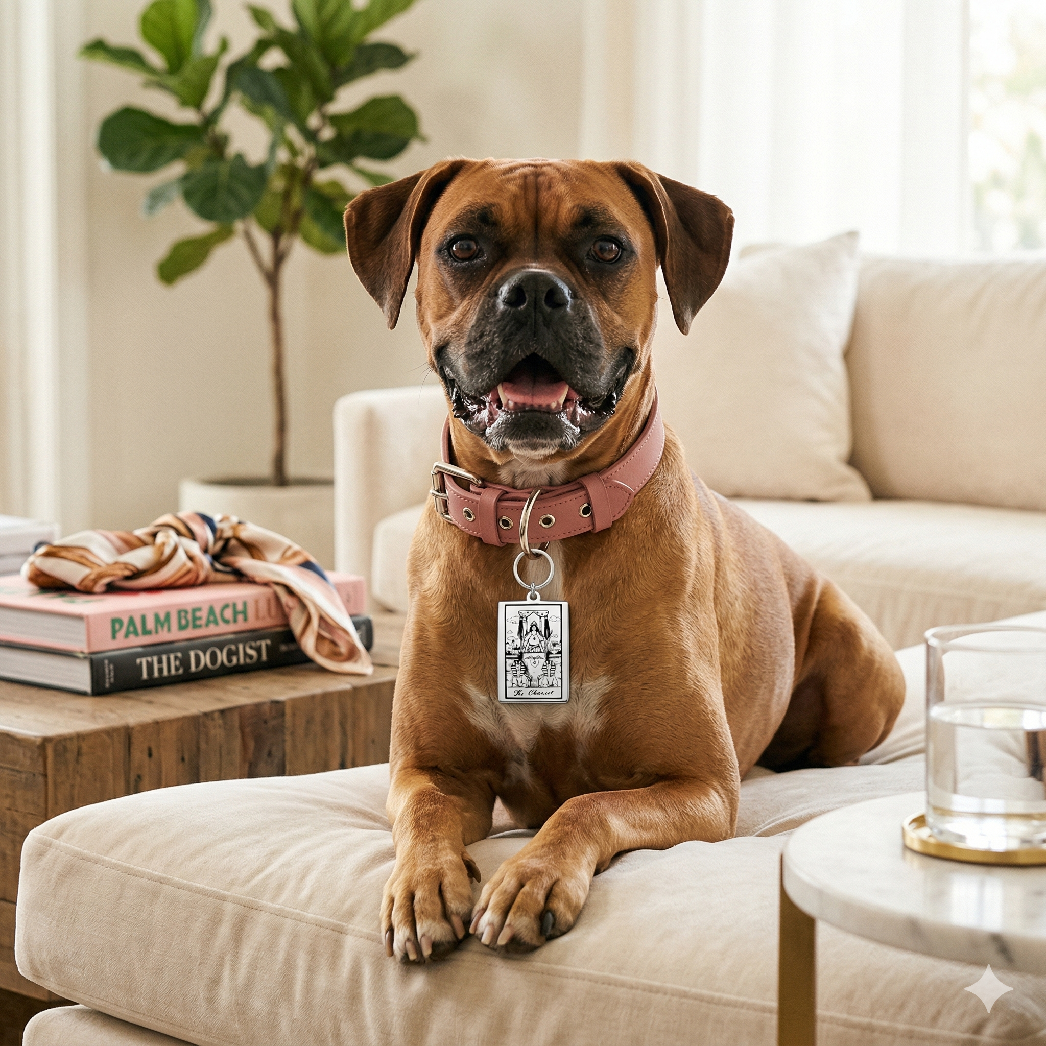 Justice Mystic Tarot Pet Tag