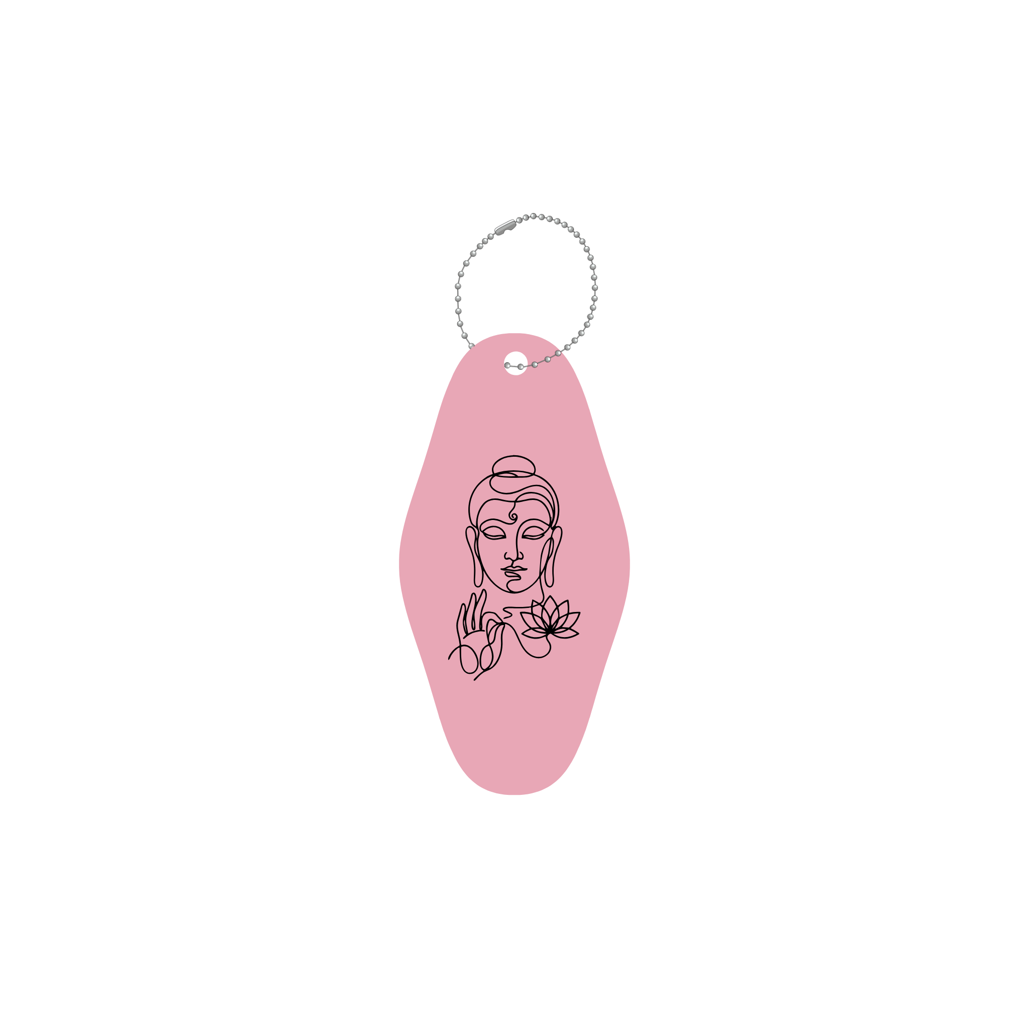 The "Zen Lotus" Vintage Motel Key Tag