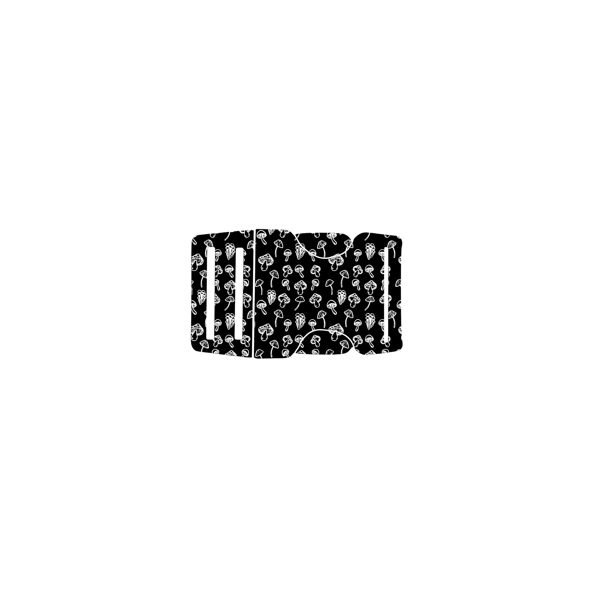 Sacred Fungi Designer Buckle | Artisanal Graphic & 2-Line Custom ID