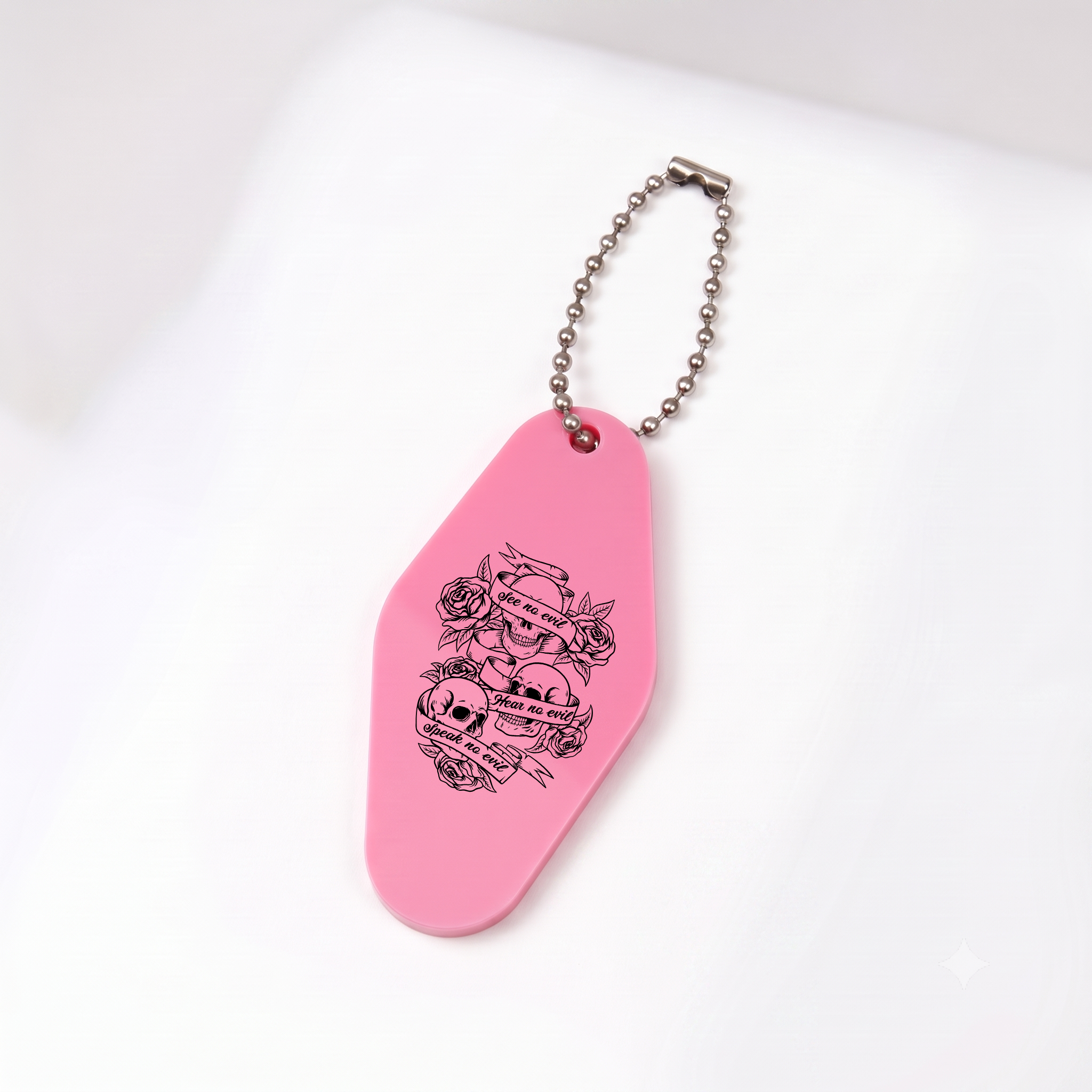 The "No Evils" Vintage Motel Key Tag