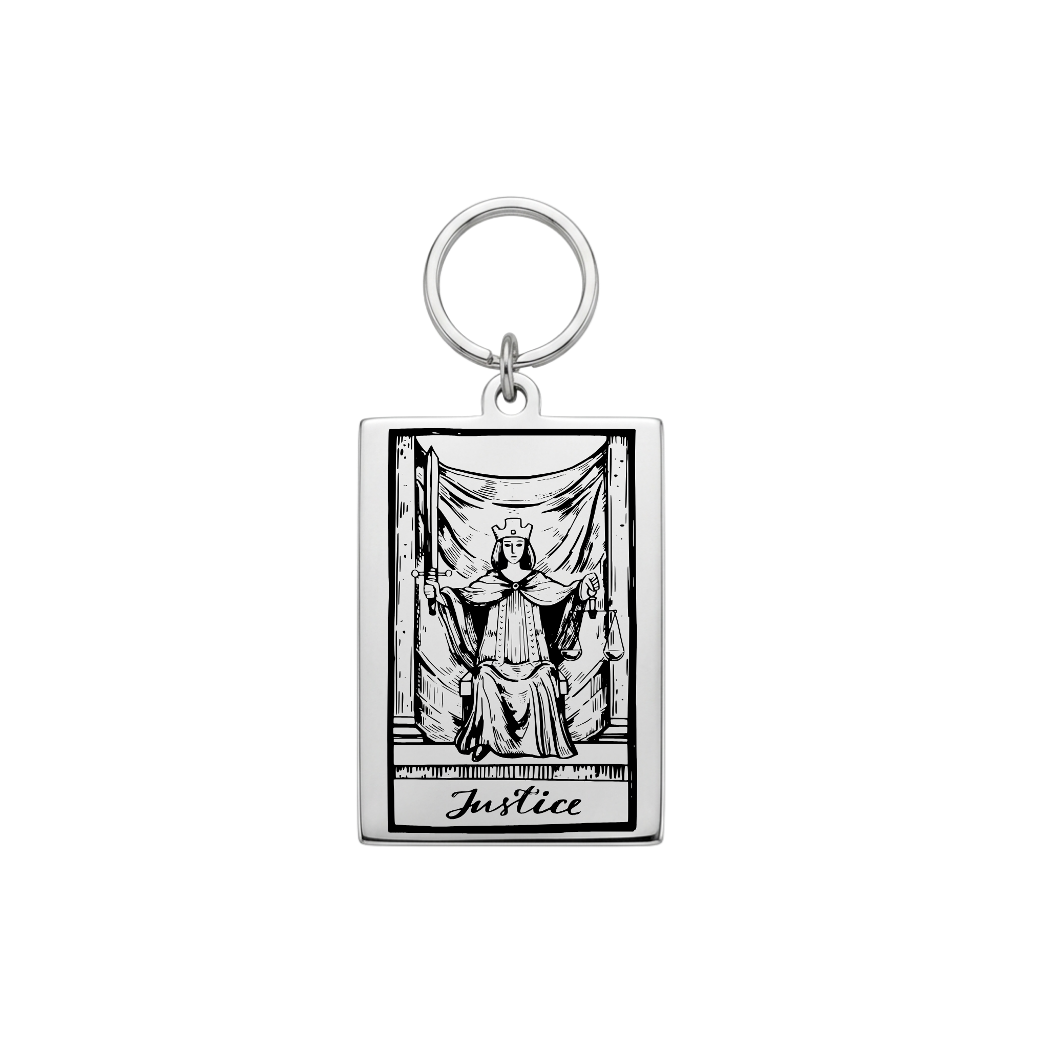 Justice Mystic Tarot Pet Tag